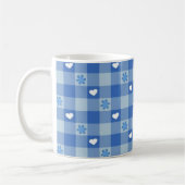 Classic Blue Checkered Coffee Mug (Gauche)