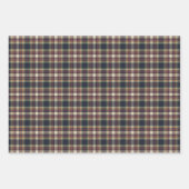 Classic Blue Dark Green Red Plaid Pattern Holiday Inpakpapier Vel (Voorkant 3)