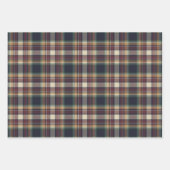 Classic Blue Dark Green Red Plaid Pattern Holiday Inpakpapier Vel (Voorkant)