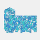 Classic Blue en Turquoise Paint Bedankdoosjes (Uitgevouwen)