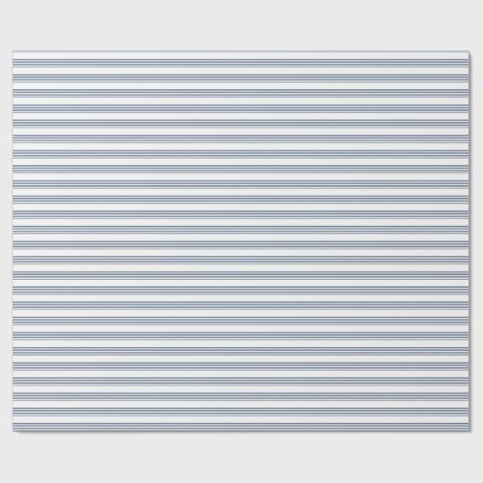 Classic Blue en White Stripe Gift Cadeaupapier (Vlak)