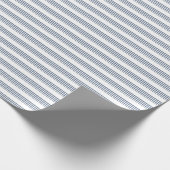 Classic Blue en White Stripe Gift Cadeaupapier (Hoek)