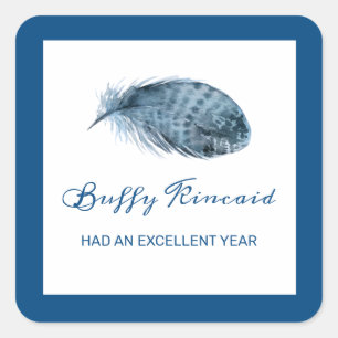 Classic Blue Étiquette Boho Feather Award
