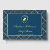 Classic Blue Plaid Polo Equestrian Baby Shower (Recto)