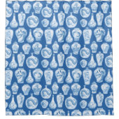 Classic Blue White Chinoiserie Ginger Jars Pattern Douchegordijn (Voorkant)