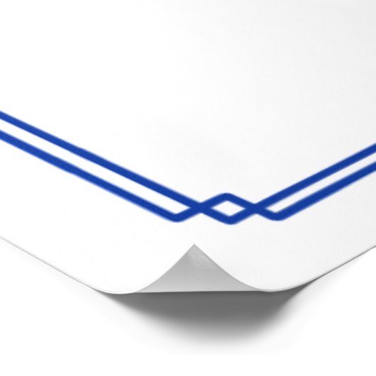 Classic Blue & White Chinoiserie Weddenschap Welko Poster (Hoek)