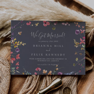 Classic Blue Wild Elopement Faire-part