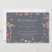 Classic Blue Wild Elopement Faire-part (Devant)