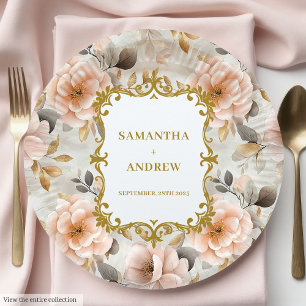 Classic Blush Gold Trouwpapier Borden Papieren Bordje