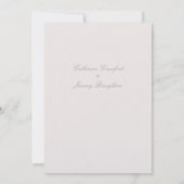 Classic Blush Pink Linen Wedding Script Invitation Kaart (Achterkant)