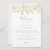 Classic Blush Wildflower Wedding Welkomstbrief (Voorkant)