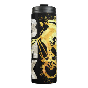 Classic Bmx Bike Bmx Silver Gold Thermal Tumbler Thermosbeker