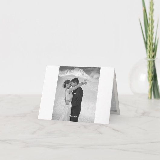 Classic Book Bord 4 Multi Photo Elegant Wedding Bedankkaart (Achterkant)