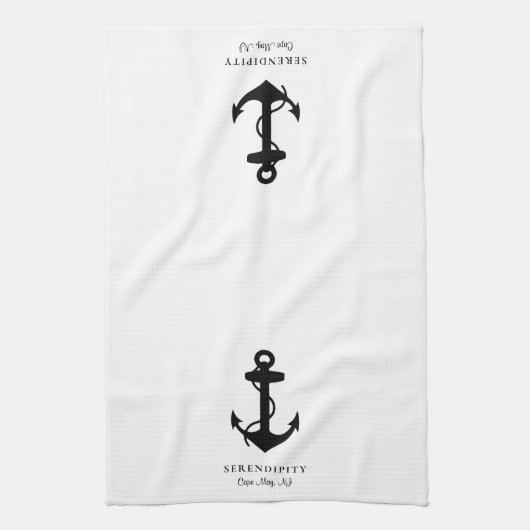 Classic Boot Anchor Monogram Theedoek (Verticaal)