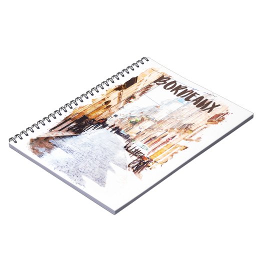 Classic Bordeaux Frankrijk Waterverf Reizen Notitieboek (Linkerzijde)