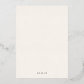 Classic Border Ivory Timeless Wedding Folie Uitnodiging (Achterkant)