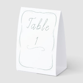 Classic Border Wedding Table Number Sign
