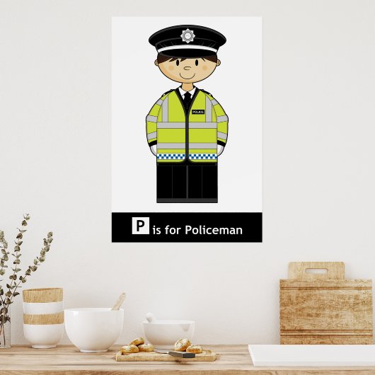 Classic British Policeman Poster (Keuken)