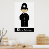 Classic British Policeman Poster (Keuken)