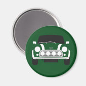 Classic British Racing Green Mini Car Magnet (Recto/Verso)
