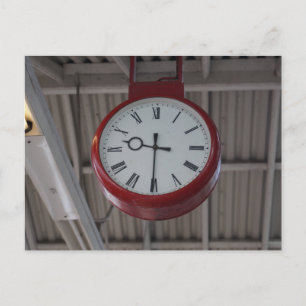 Classic British Train Station Clock Briefkaart
