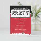 CLASSIC BROADWAY Bar Bat Mitzvah Reception Card Informatiekaartje (Staand voorkant)