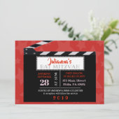 CLASSIC BROADWAY Bat Mitzvah Uitnodiging (Staand voorkant)