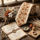 Classic Brown Damask Leaf Stropdas