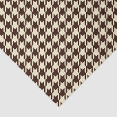 Classic Brown Ivory Pepita Houndstooth Patroon Tissuepapier (Detail)