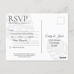Classic bruiloft RSVP Briefkaart invoegen