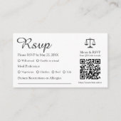 Classic Budget QR Code Menu Options Law Event RSVP (Devant)
