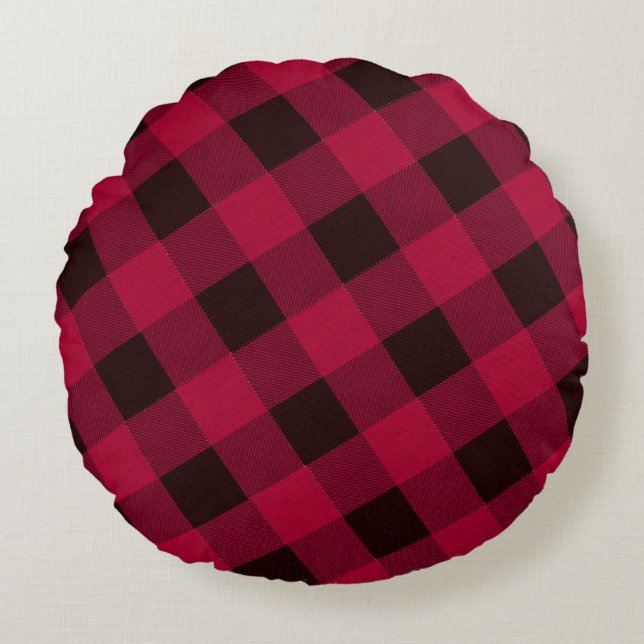 Classic Buffalo Check Heritage Rond Kussen (Voorkant)