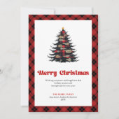 Classic Buffalo Plaid Christmas Greeting Card Feestdagenkaart (Voorkant)