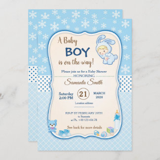 Classic bunny Baby Shower Invitation