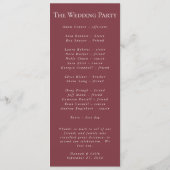 Classic Burgundy Blush Roos & Peony Programma (Achterkant)