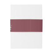 Classic Burgundy Blush Roos & Peony Uitnodigingen Wikkel (Achterkant Voorbeeld)