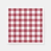 Classic Burgundy Gingham Check Pattern Servet (Voorkant)