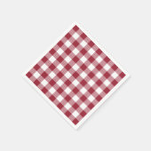 Classic Burgundy Gingham Check Pattern Servet (Hoek)