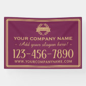 Classic Business Logo Sign Plum Banner (Horizontaal)