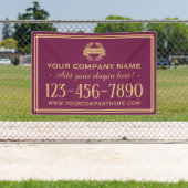 Classic Business Logo Sign Plum Banner (Insitu)