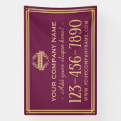 Classic Business Logo Sign Plum Banner (Verticaal)