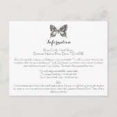Classic Butterfly Wedding Informatie Kaart (Voorkant)