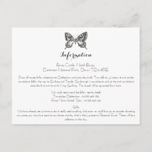 Classic Butterfly Weduwenkaart Briefkaart
