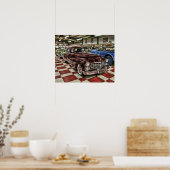 Classic Cadillac street Poster (Keuken)