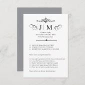 Classic Calligraphy Monogram Wedding RSVP (Devant / Derrière)