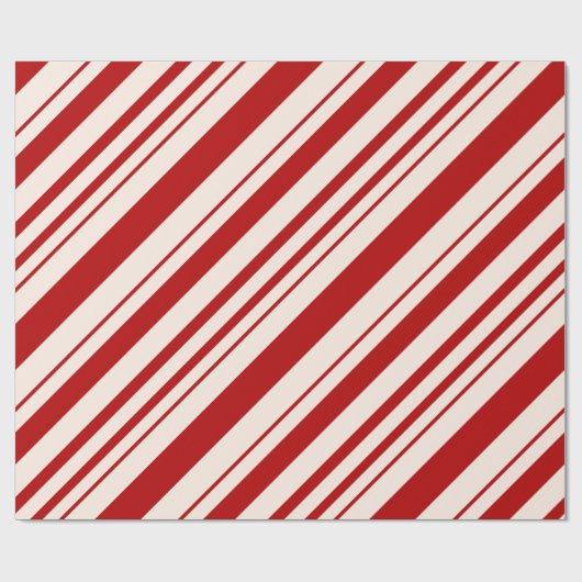 "Classic Candy Cane" gestreept inpakpapier (Vlak)