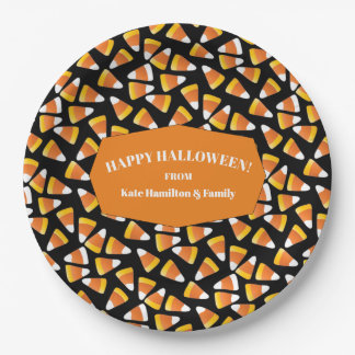 Classic Candy Corn Halloween Party Papieren Bordje