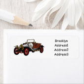 Classic car 1920 cartoon illustratie etiket (Insitu)