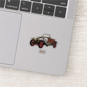 Classic car 1920 cartoon illustratie sticker
