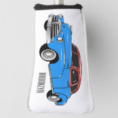 Classic car 1948 cartoon illustration golfheadcover (Draai 90)